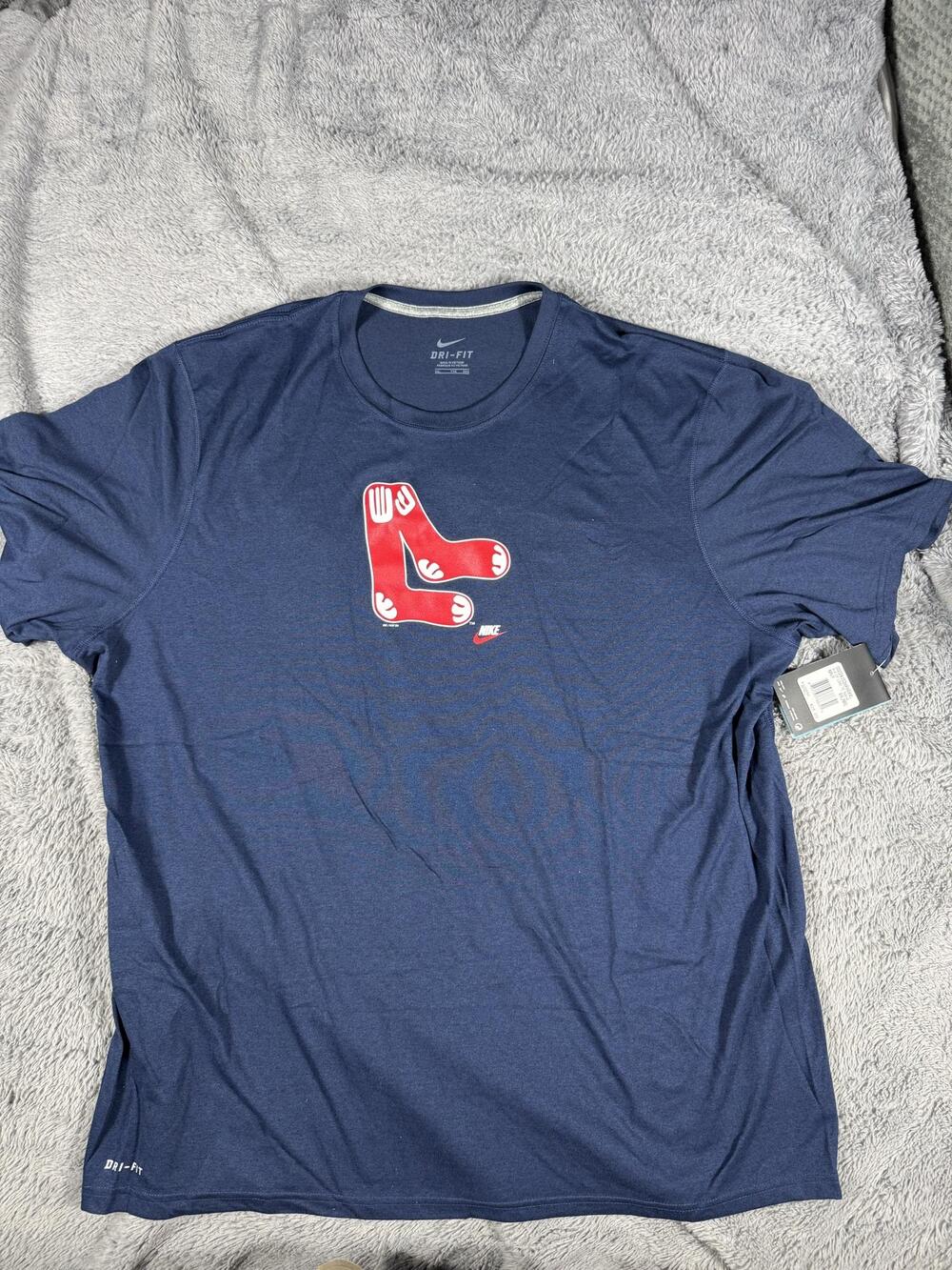 Boston Red Sox Shirt Mens 2XL Blue MLB Baseball Nike Dri Fit Graphic Tee